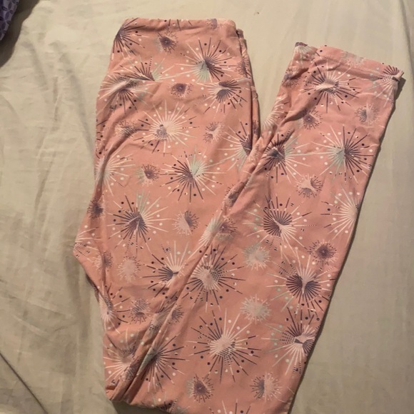 Lularoe Pink firework leggings - Picture 1 of 2